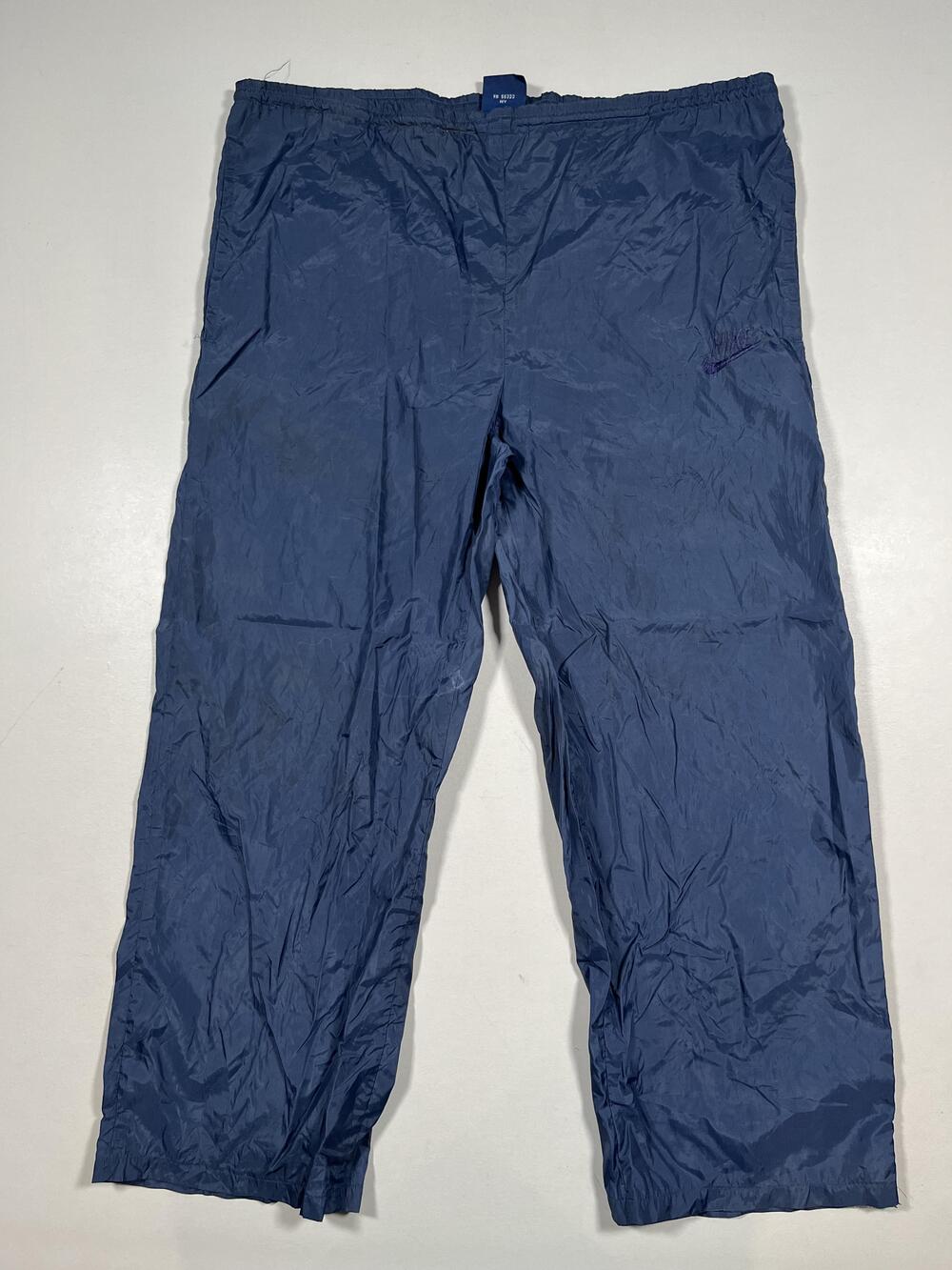 Nike Track Pants Mens Medium Blue Elastic Waist Swoosh Athletic Warm Up Short